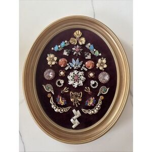Framed Costume Jewelry Art‎